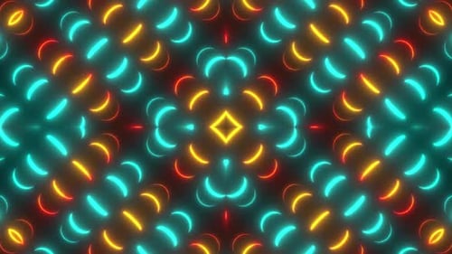 Le motif abstrait en néon vibrant émet une énergie et une couleur dynamiques