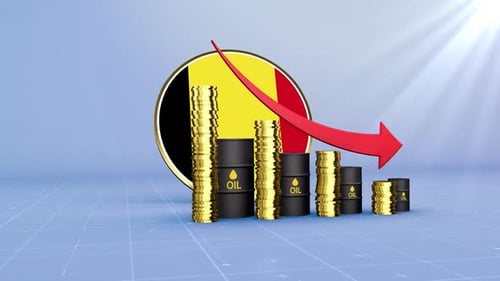 Belgium Oil Revenue Decline Energy Market Finance & Economic Data Infographics