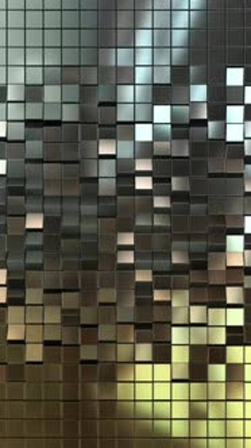 Abstract Metal Cubes - Seamless Vertical Background Loop