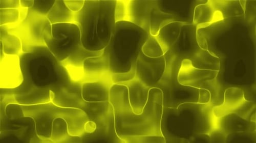 Abstract Fluid Yellow Glowing Liquid Background Animation