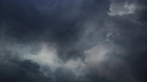 Dramatic Storm Clouds Rolling across Sky