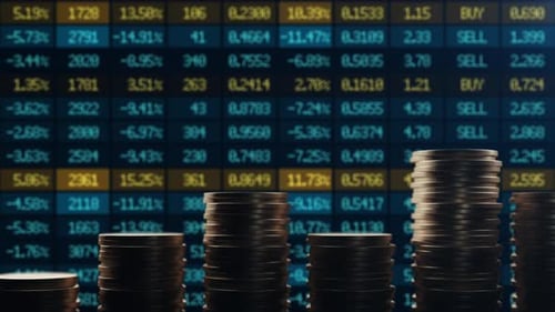 Stock Market Exchange and Forex Prices Background Investment Indexes and Currency Stats Data Finance