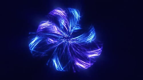 Energetic Blue Purple Glowing Particle Logo Reveal