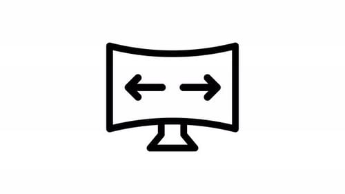 wide screen line icon animation