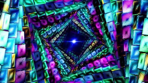 Square Neon Led Tunnel