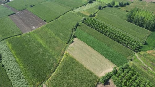 Terres agricoles aériennes