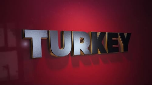 Turkey 3d motion text animation