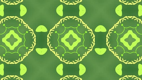 Kaleidoscopic Green Abstract Background