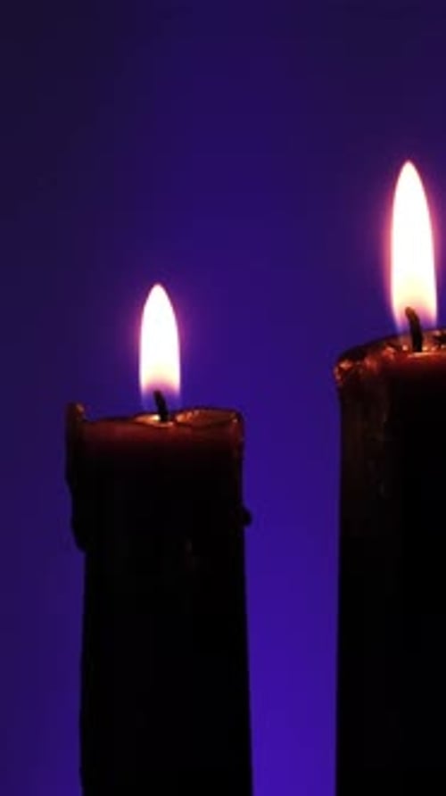 Two Burning Candles Lighting