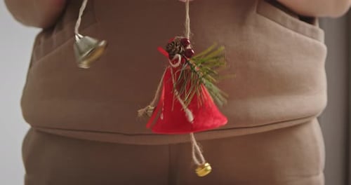 Handmade Holiday: Charming Christmas Ornaments Dangling Close Up