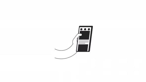 Tippen auf den Telefonbildschirm Bw Animation
