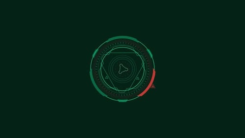 HUD Element with Rotating Parts for Scifi Interface