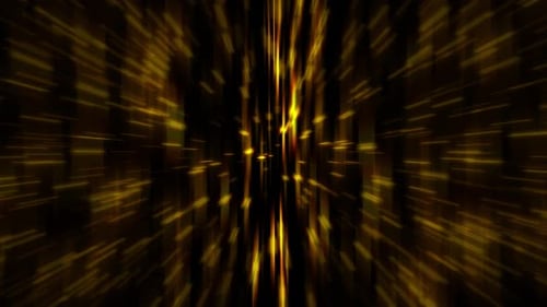 Abstract Golden Light Streaks Tunnel Background