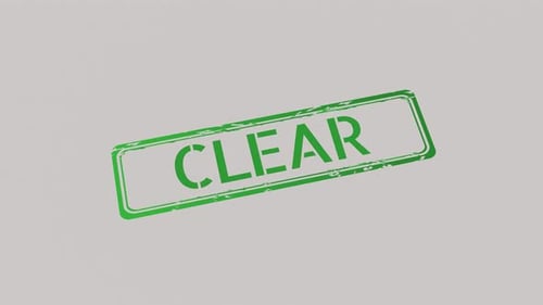Animated 'Clear' Stamp Impression on Paper