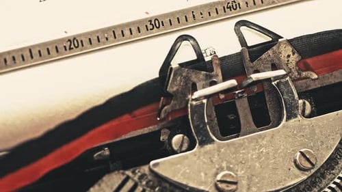 Vintage Typewriter Typing Text Hello Dear