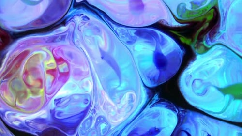 Swirling Blue and Purple Abstract Ink Background