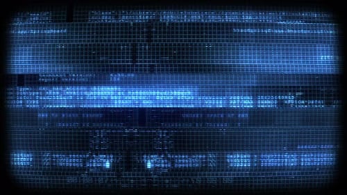 Digital Glitch Data Stream Background Animation