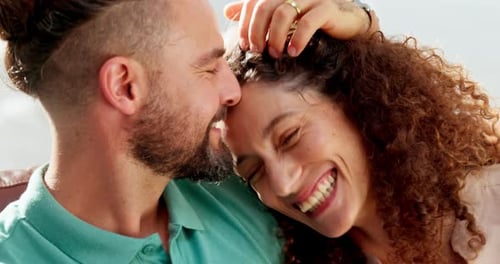 Loving Couple Share Affectionate Moment Together