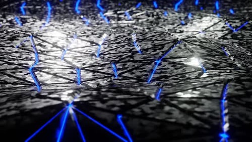 Silver Triangular Waves Background Abstract Animation Loop in 1080HD