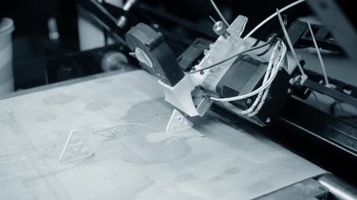 Close Up of a 3D Printer in Action