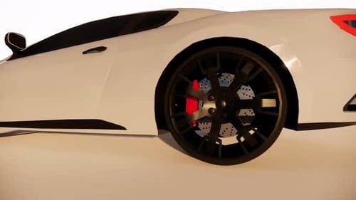 Side view of a white sports car.