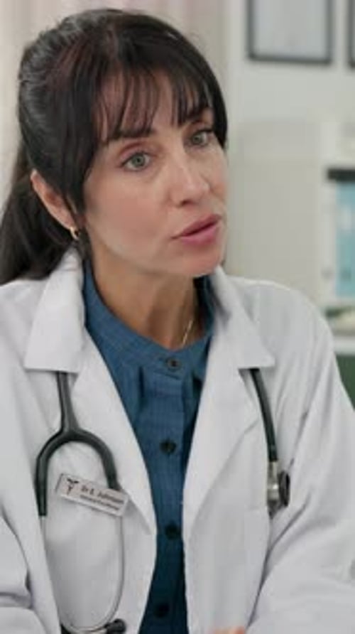 Doctor, consulting and talking with woman in office for healthcare advice