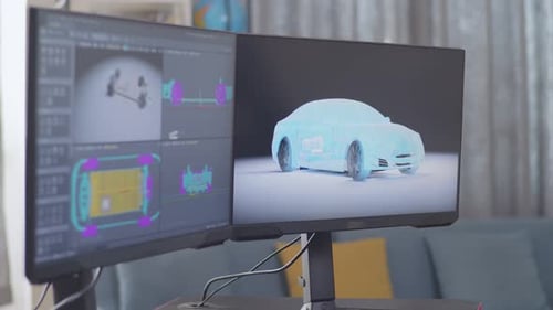 Car Design on Computer Monitors