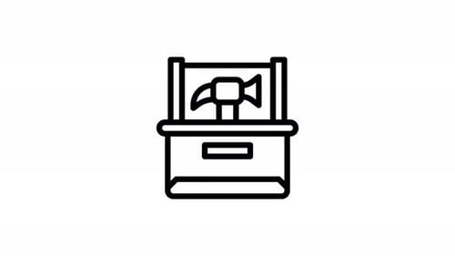 workshop line icon animation