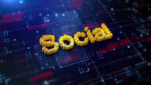 Digital Pixel Social Text Network Animation