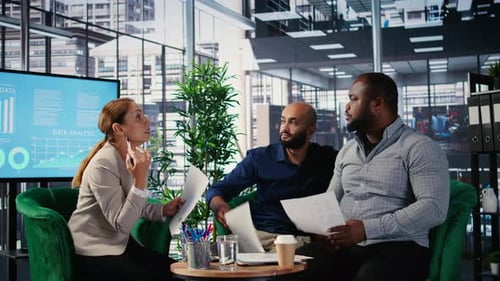 Group Argument in a Corporate Office Between Diverse Professionals