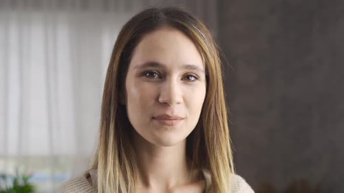 Close Up of Smiling Young Adult Woman