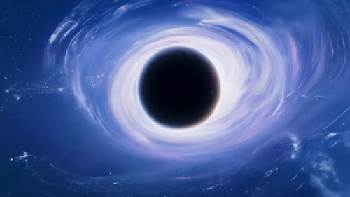 Abstract Swirling Black Hole Space Animation