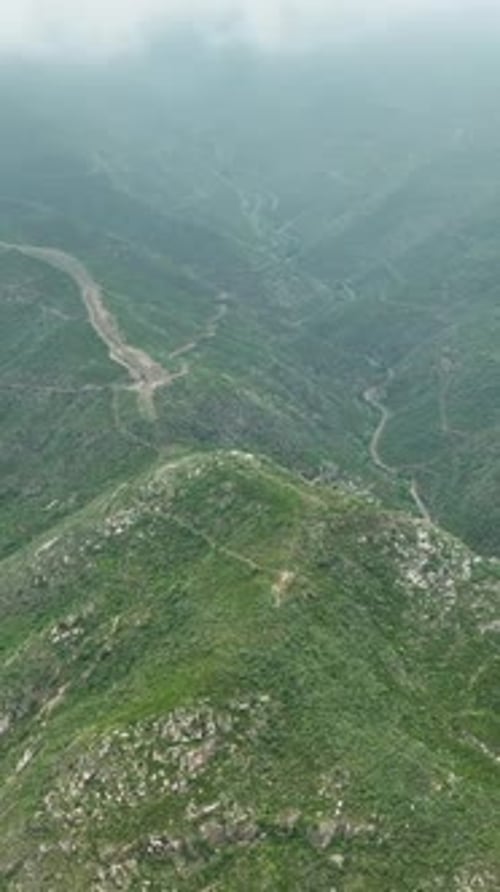 Vertical Video Wilderness Wonderland Aerial Panorama of Green Canyon