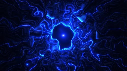 Dynamic Abstract Blue Glowing Lines Animation