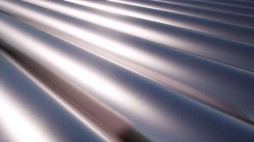 Metal Pipe Tube Industrial Manufacturing Factory Sun Glare on Steel