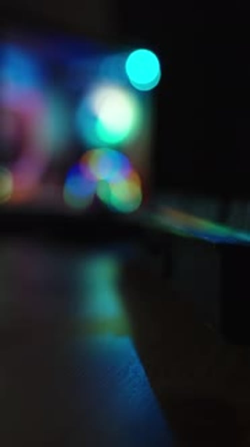 Abstract Display of Colorful Lights at Night