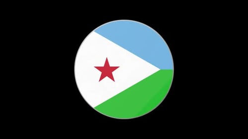 Djibouti National Flag 3D Rotating Animation