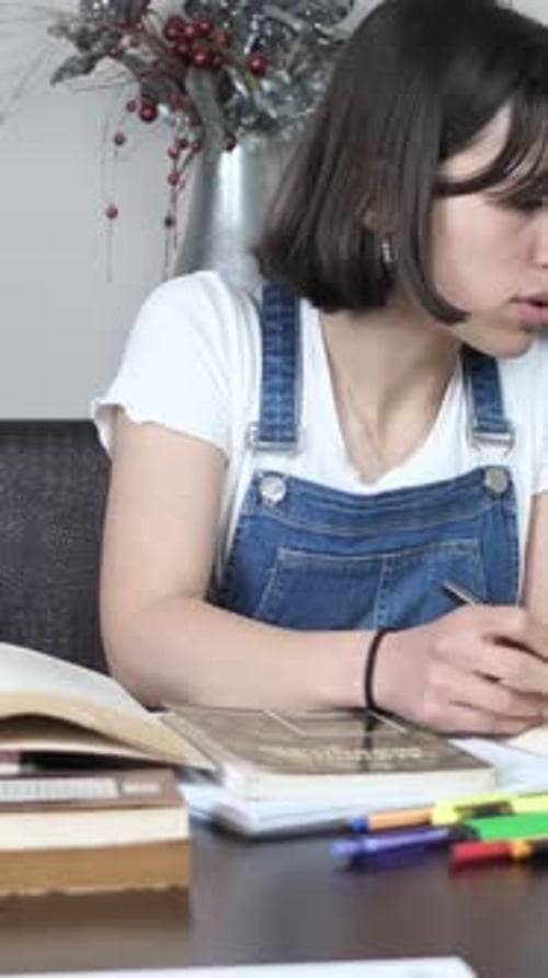 Worried Student Intensely