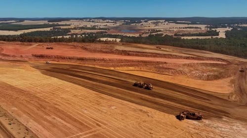 Aerial View Showcasing Opencast Mining Operations at Boddington Gold Mine