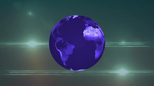 Ansicht des rotierenden Planeten Venus aus dem Weltraum, Blick auf die Sonne, die sich um die Venus dreht. 1651