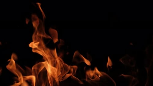 Feuerflamme in Zeitlupe