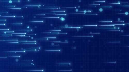 Futuristic Blue Digital Data Stream Technology Background