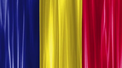 Smooth Waving Vertical Striped Flag Blue Yellow Red