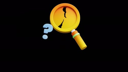Search No Result 3d Icon Animation