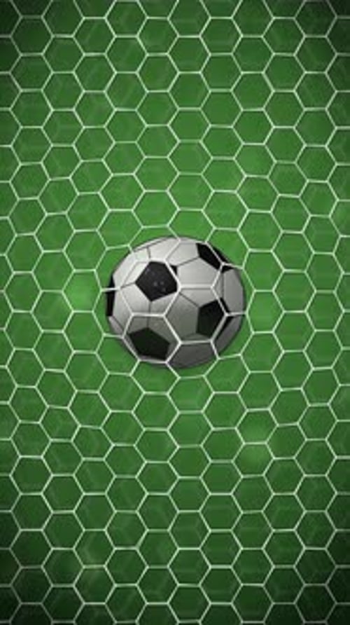 Soccer Ball Bursting Through Goal Net Slow Motion