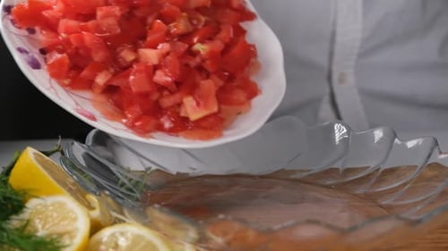Preparing Tomatoes Salad