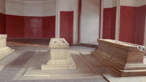graveyards inside humayun tomb at morning from unique perspective