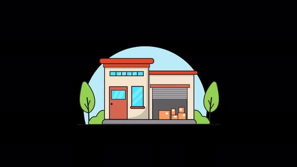 Storage Building Concept Animation Video - Transparent, Backgrounds ...
