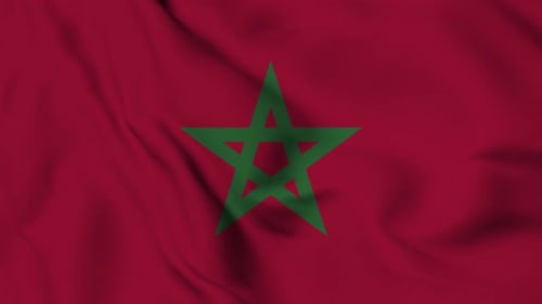 Wehende Flagge Marokkos