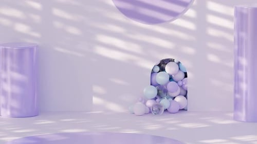 Bunte Türkugeln, Wandanimation